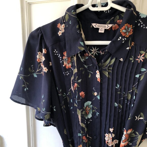 Nanette Lepore Floral Pintuck Pleat Dress - Picture 1 of 5